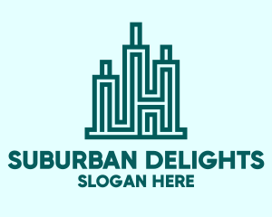 Suburban - Modern City Structure logo design