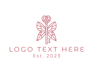 Moth - Butterfly Wings Key logo design