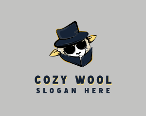 Wool - Secret Agent Sheep logo design