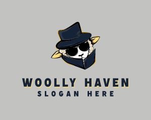 Secret Agent Sheep logo design