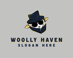 Sheep - Secret Agent Sheep logo design