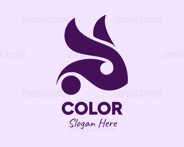 Purple Bunny Rabbit Logo