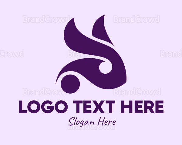 Purple Bunny Rabbit Logo