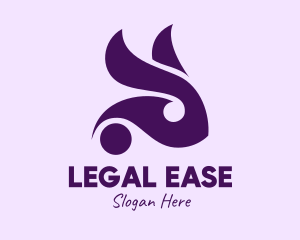 Creature - Purple Bunny Rabbit logo design