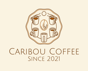 Coffee Cup Circle logo design