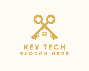 Gold Realtor Keys logo design