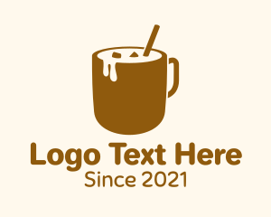 Brown - Iced Coffee Mug logo design