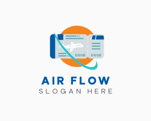 Air Flight Boarding Pass logo design