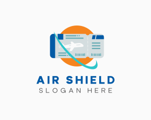 Air Flight Boarding Pass logo design