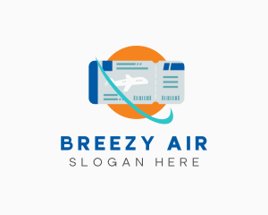 Air Flight Boarding Pass logo design