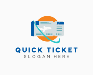 Ticket - Air Flight Boarding Pass logo design