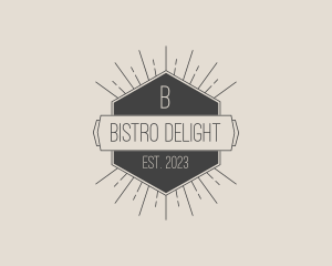 Retro Sunray Bistro logo design