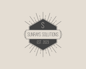 Retro Sunray Bistro logo design