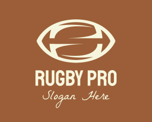 Brown Rugby Ball logo design