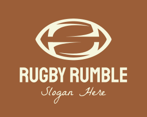 Rugby - Brown Rugby Ball logo design