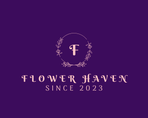 Flower Floral  Wreath logo design