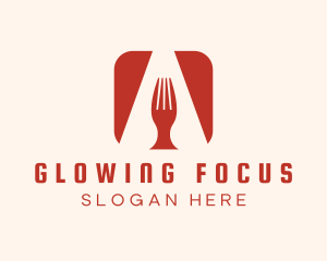 Spotlight - Letter A Fork logo design