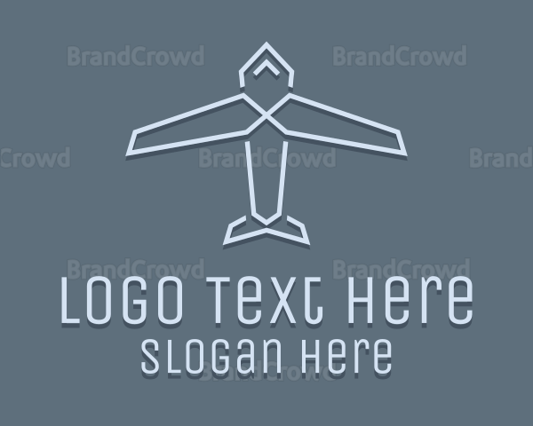 Blue Geometric Aircraft Logo