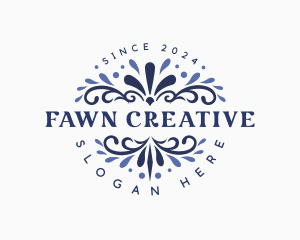 Creative Floral Ornament logo design