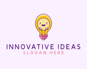 Learning Light Bulb Nursery logo design