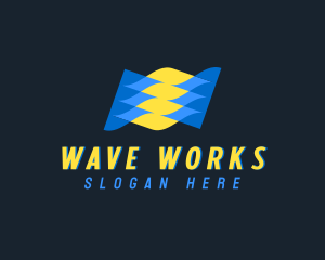 Science Laboratory Waves logo design