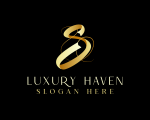 Expensive - Luxury Elegant Ribbon logo design