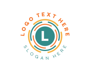 Geometric Lens Shape Logo