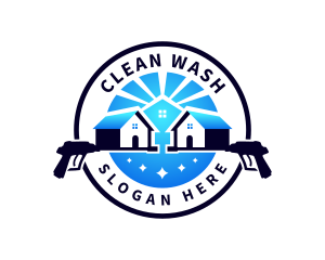 Pressure Washer Cleaning logo design