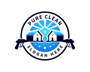 Pressure Washer Cleaning logo design