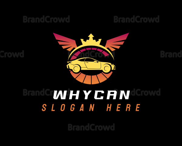 Car Crown Wings Logo