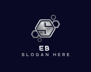 Industrial Hexagon Letter S Logo