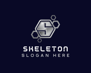 Industrial Hexagon Letter S logo design