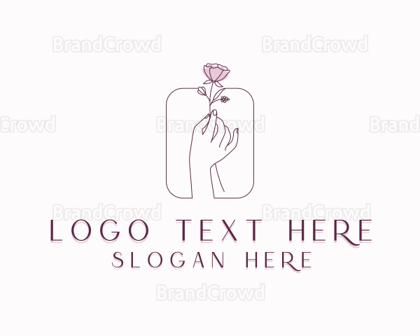 Floral Hand Wellness Logo