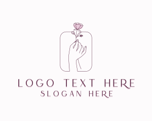 Floral Hand Wellness Logo