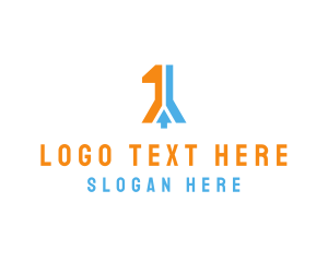 Air Freight - Industrial Arrow Number 1 logo design