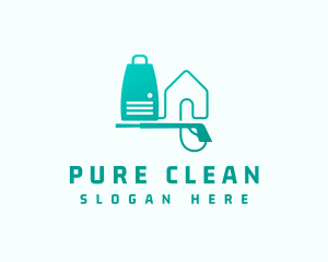 Pressure Washer Home Cleaning logo design