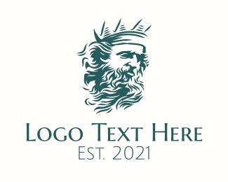 Zeus God Sculpture Logo