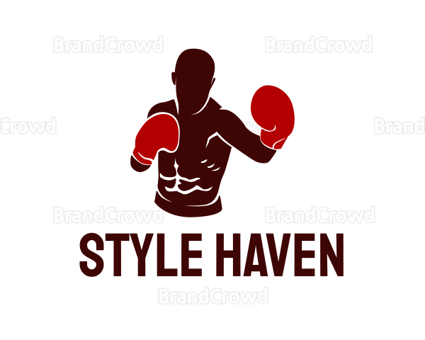 Professional Boxer Athlete Logo