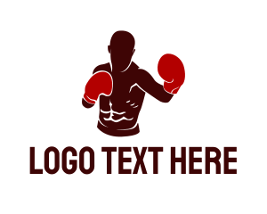 Silhouette - Professional Boxer Athlete logo design