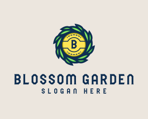 Flora - Leaves Garden Wreath logo design