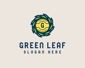 Leaves Garden Wreath logo design