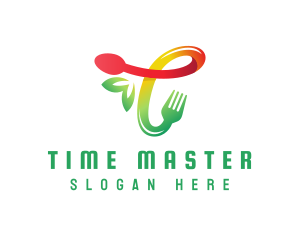 Food Meal Letter T logo design