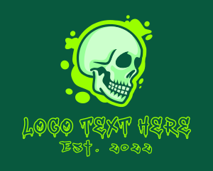 Tattooist - Skull Graffiti Street Art logo design
