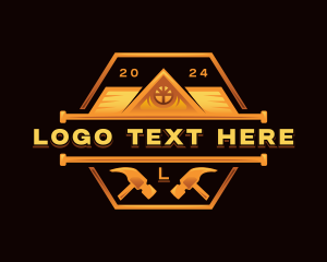 Carpentry - Roofing Repair Hammer logo design