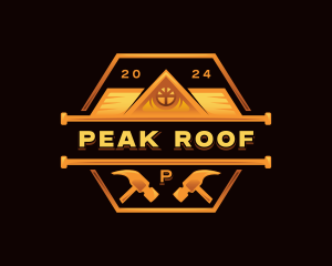 Roofing Repair Hammer logo design