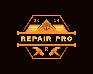 Roofing Repair Hammer logo design