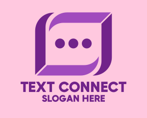 Texting - Digital Chat Bubble logo design