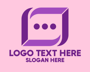 Texting Service - Digital Chat Bubble logo design