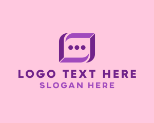 Speech - Digital Chat Bubble logo design