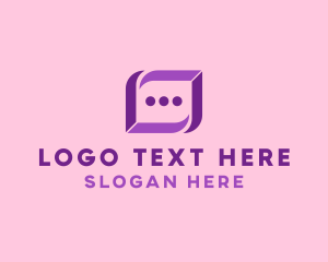 Comment - Digital Chat Bubble logo design